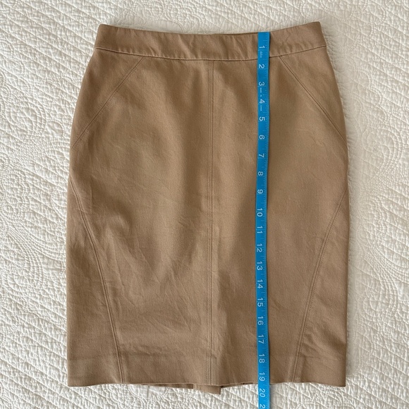 Ann Taylor Stretch Pencil Skirt Women’s 00 Petite Tan Khaki - Picture 3 of 7